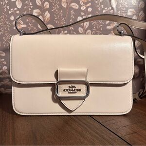 Coach Large Morgan Square Crossbody Bag in Chalk